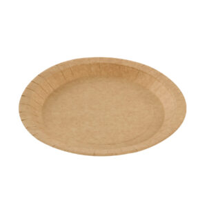 Assiette ronde carton kraft