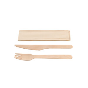 Set 3 en 1 bois c + f + srv kraft