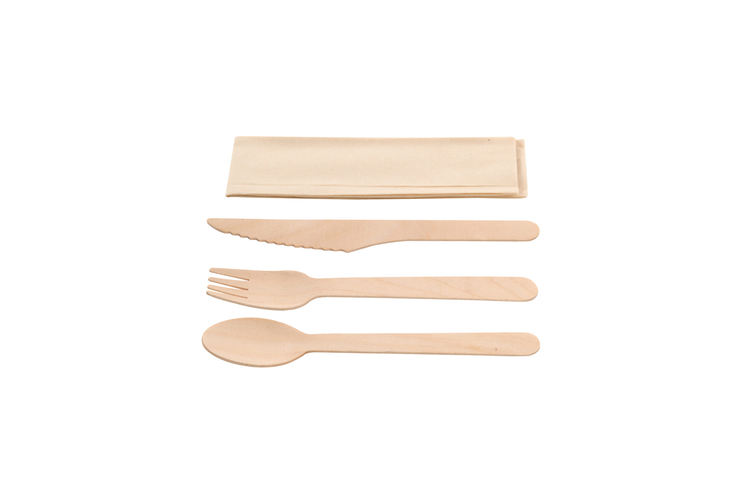 Set 4 en 1 bois c + f + cuil + srv kraft